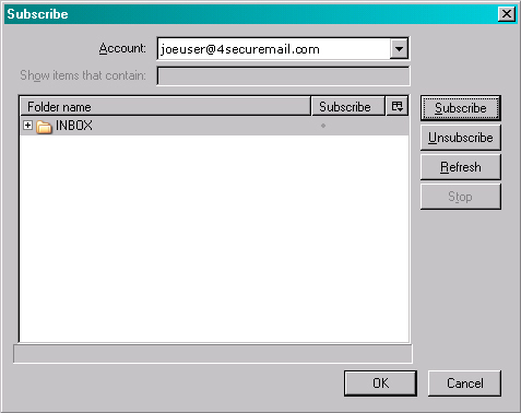 mozilla mail POP screenshot